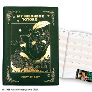 2027年となりのトトロスケジュール帳 B6 爆買 スタジオジブリ カレンダー 予定 手帳 ノート 手書き 金色箔押し 週間スケジュール メモ アドレス