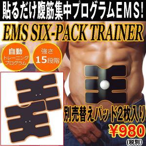 別売り・EMSシックスパックトレーナー用「替えパット2枚入り」（6PACK,EMSトレーニング,微弱電流腹筋,ダイエット,ウエスト,刺激）