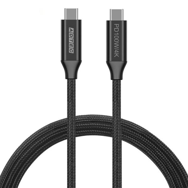 アドテック 【4K/HD出力対応】100W出力 Type-C to C ケーブル 2.0m 100W...