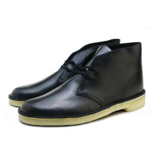 クラークス デザートブーツ メンズ ブラックレザー ブーツ Clarks DESERT BOOT 2...