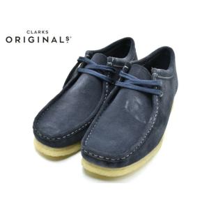 クラークス ワラビー ロー CLARKS WALLABEE UK規格 26154744 インクブルー...