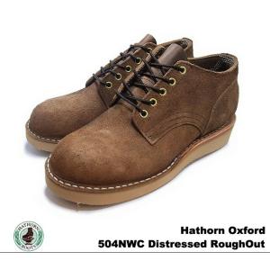 MADE IN USA ハソーン オックスフォード ラセット ラフアウト スエード