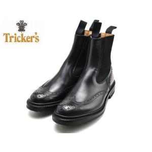 【美品】◾️Tricker’s◾️カントリーブーツ◾️ウイングチップ◾️ブラック Tricker's（トリッカーズ） バートン ウィングチップ カントリーブーツ