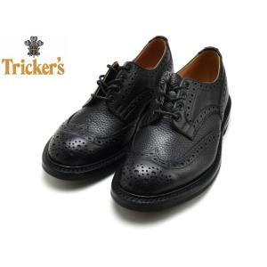 トリッカーズ バートン ウィングチップ カントリーブーツ m5633 Tricker's ブラック ムフロンレザー｜premiumone