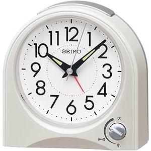 セイコークロック(Seiko Clock) 目覚まし時計 置き時計 アナログ 白パール 115...