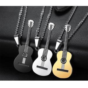 高級 チタン・銅 ギター ネックレス★