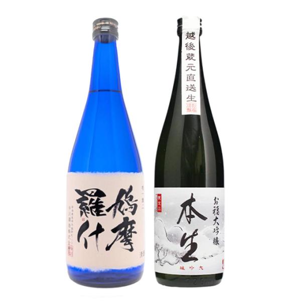 日本酒 飲み比べ お年賀 退職祝い ギフト 純米大吟醸 鳩摩羅什 × 大吟醸 お福 本生長期熟成生原...