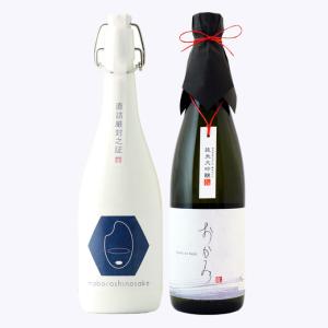 日本酒 飲み比べ プレゼント 父の日 退職祝い ギフト おしゃれ 原酒棚田コシヒカリ幻の酒(金升)×おかみ720ml純米大吟醸セット｜present