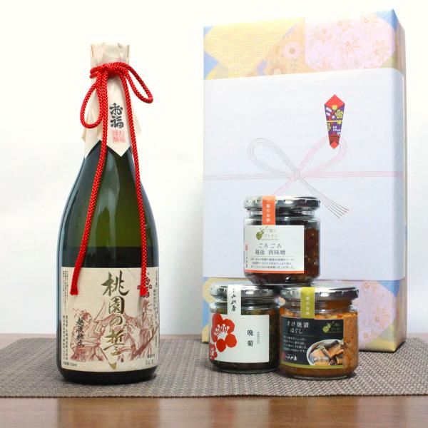 お歳暮 ご飯のお供 瓶詰め (越後肉味噌・さけ焼漬ほぐし・晩菊) 新潟 日本酒・惣菜セット 純米大吟...