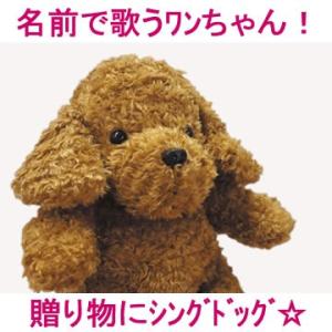 歌うワンちゃんのぬいぐるみ（シングドッグ）（バースデーソング 名前 雑貨 おもしろ 男の子 女の子 ...