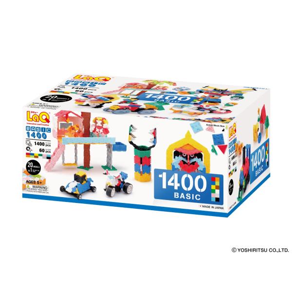 【ラッピング無料受付中】 LaQ ラキュー ベーシック 1400 NEWプラスチックコンテナVer ...
