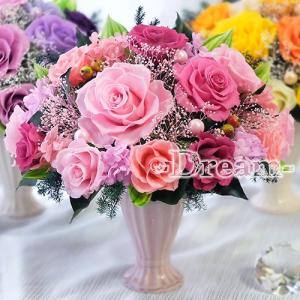 プリザーブドフラワー　アレンジ　６色からご選択　薔薇１２輪のオールプリザーブドのアレンジ