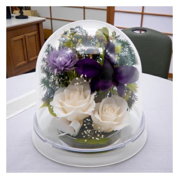仏花 お供え花 プリザーブドフラワー ドーム型ケース 小さい仏壇用 Offering Dome 選べ...