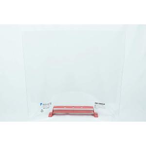 50台セットでお買い得、消毒可能、割れない、燃えにくい、飛沫感染防止卓上パーテーション プレシールド・タイプR（幅60cm赤）洗えて交換可能なパネル使用