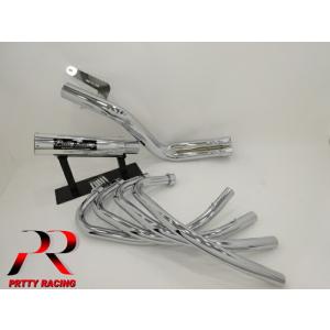 プリティ― KAWASAKI ゼファー400 新品 ガニマタ ブレット管 マフラー