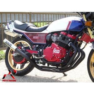 プリティ― HONDA CBX400F 54π PRETTY ガニマタブレット管 黒 マフラー｜pretty-racing