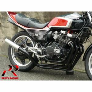 cbx400f ガニマタブレット管 黒 CBR400F 54π 分割式 ガニマタブレット管 黒 マフラー