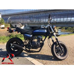 プリティ― HONDA エイプ50 APE ショート管 黒 マフラー PRETTY