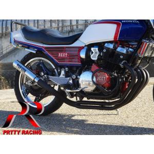 HONDA CBX400F 分割式 トップガン 50.8π マフラー 黒｜pretty-racing