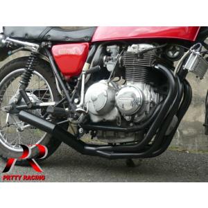 プリティー HONDA CB400FOUR NC36 ショート管 70π マフラー 黒