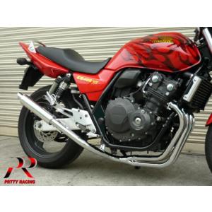 プリティー HONDA ホーネット250 4-1管 50.8π ALサイレンサー メッキ