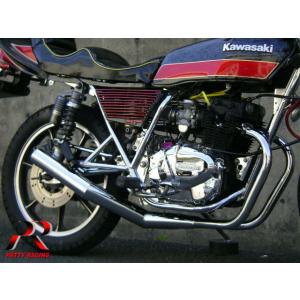 プリティー KAWASAKI Z250FT ショート管 70π マフラー メッキ