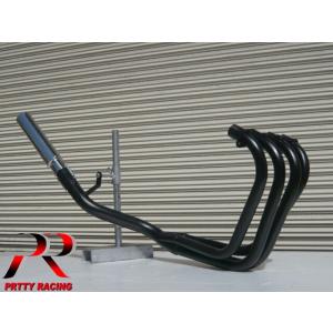 Pretty Racing カブ用ショート菅 プリティ― HONDA カブ ショート管 黒 マフラー PRETTY : PRETTYRACING