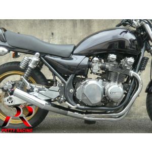 PRETTYRACING SPIDER KAWASAKI ゼファー750 ショート管 70π マフラー メッキ フランジ付 大型車｜pretty-racing