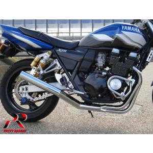 プリティー YAMAHA XJR400 4HM ショート管 70π マフラー 黒