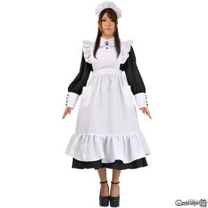 ロングエプロン カチューシャセット フリーサイズ コスプレ