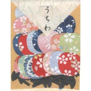 #33 うちわ 80033 貼り絵