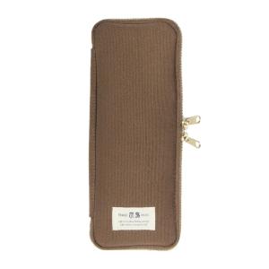 6C フラットペンケース S 茶