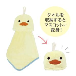 パインクリエイト ハンドタオル 30×30cm アニマルタオルマスコット アヒル 18P00723