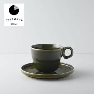 TRIP WARE 緑釉 ヨシタ手工業デザイン室 コーヒーカップ＆ソーサー130