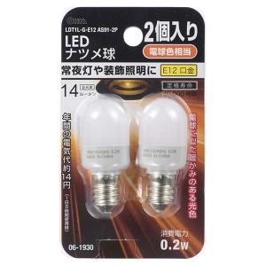 LDT1L-G-E12AS91-2 LEDナツメ球 電球色 オーム電機 E12
