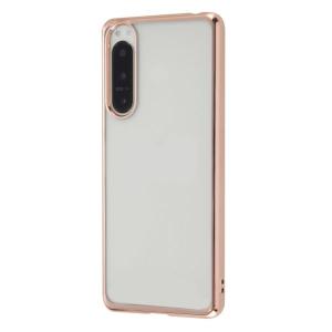 レイアウト Xperia 5 IV TPUソフト META Frameピンクゴールド PKGD RTRXP5M4HT2PGM