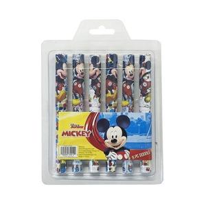 ミッキー ボールペン 6本セット ブラック 0.5mm 14593 MICKEY 筆記具 ペン ステーショナリー 文具 文房具 キャラクター 雑貨 グッズ プレゼント｜pretzel