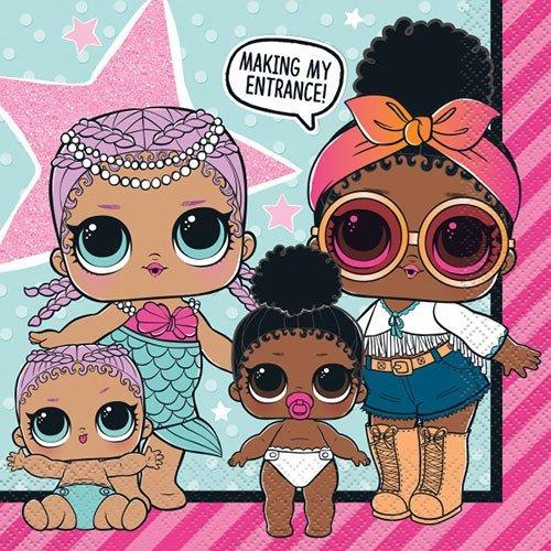 LOLサプライズ ペーパーナプキン (L) 16枚入り 15145 LOL 紙ナプキン ナプキン 使...