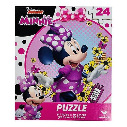 ミニー パズル 24ピース ( 縦図案/イエローフラワー) 15371a ジグソーパズル 易しい お...