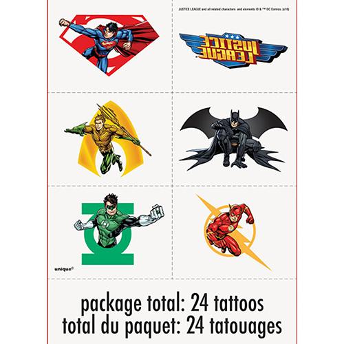 ジャスティスリーグ タトゥー シール 4シート 24個入り 15585 TATOO タトゥー シール...