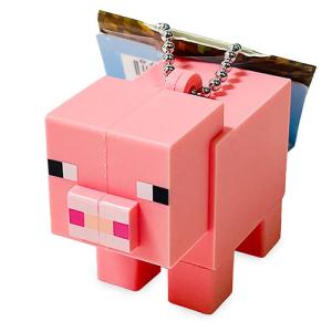 マインクラフト PVCマスコットキーホルダー ( ブタ ) 16308 マイクラ グッズ Minecraft ゲーム キャラクター Pig Mob 立体 MCT-PM-BU｜pretzel