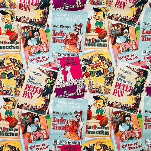 生地 綿100％ ウォルトディズニー クラシックポスター柄 【50cm以上10cm単位】 16470...