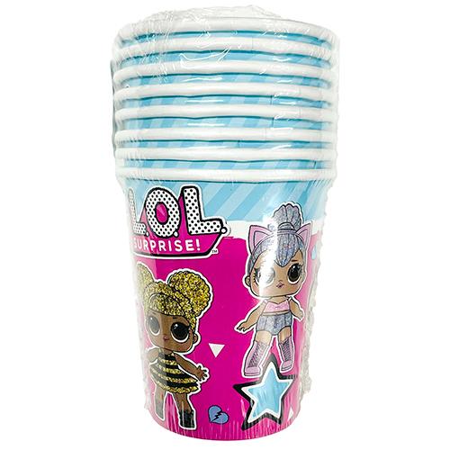LOLサプライズ 紙コップ 8個入り 16554 カップ コップ 使い捨て パーティーグッズ ペーパ...