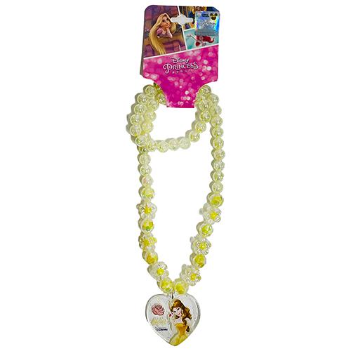 ディズニープリンセス フラワー ビーズ ネックレス ( ベル ) 16935 アクセ アクセサリー ...