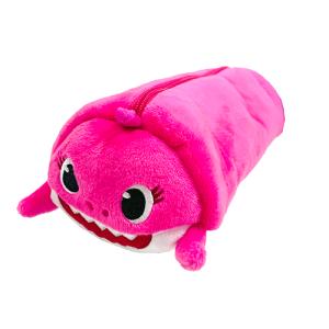 ベイビーシャーク ぬいぐるみ ペンポーチ ( マミーシャーク ) 17098b BABYSHARK ペンケース ポーチ ピンク ママざめ さめの家族 ステーショナリー