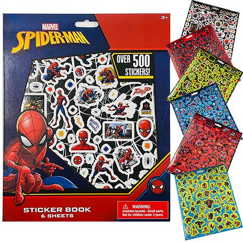 スパイダーマン ステッカーブック OVER500 6シート 17144 spiderman Disn...