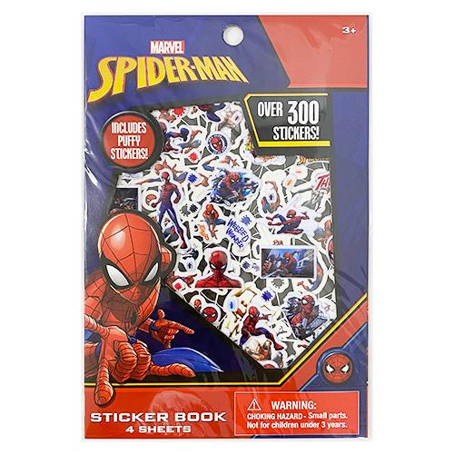 スパイダーマン ステッカー ブック OVER300 4シート 17175 spiderman Dis...