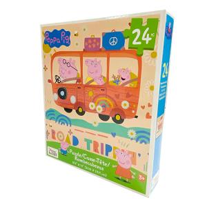 ペッパピッグ パズル 24ピース ( バス ) 17587a ジグソーパズル 易しい おおきい 知育 おうち遊び おもちゃ キャラクター グッズ 雑貨 輸入品 インポート