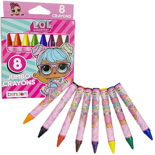 LOLサプライズ クレヨン 8色入り 17599 くれよん 文具 文房具 塗り絵 ぬりえ お絵かき ...