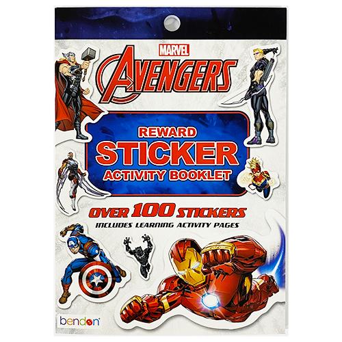 アベンジャーズ ステッカー アクティビティー ブックレット 17611 シール 英語 アルファベット...